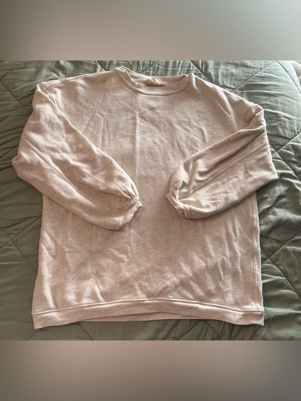 Aerie Cream and Tan Crewneck Sweatshirt